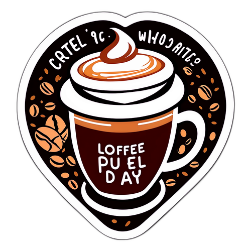 Masayang Sticker ng Kape