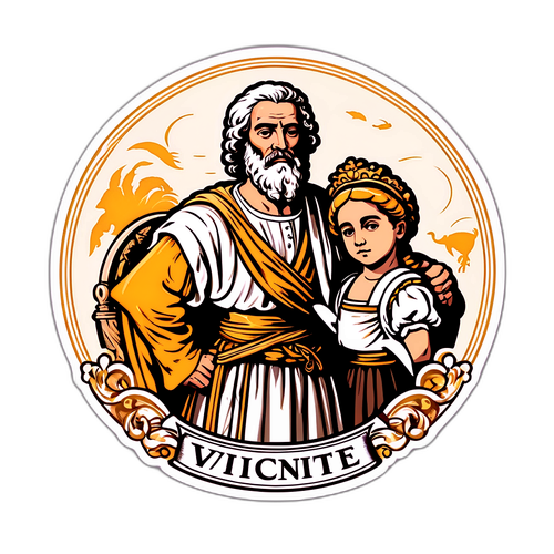 Gil Vicente'in Karakterlerinden İlham Alan Tarihi Görünüm Sticker'ı