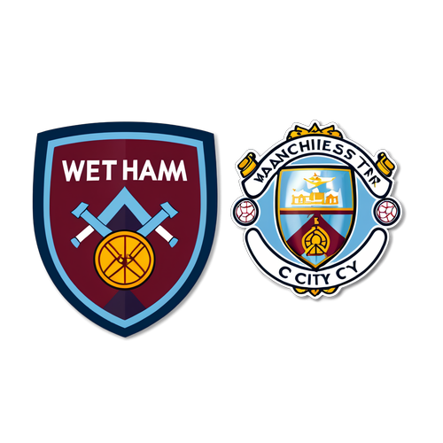 Siap untuk Pertarungan Besar! Logo West Ham dan Manchester City Bersama dalam Sticker Keren Ini!