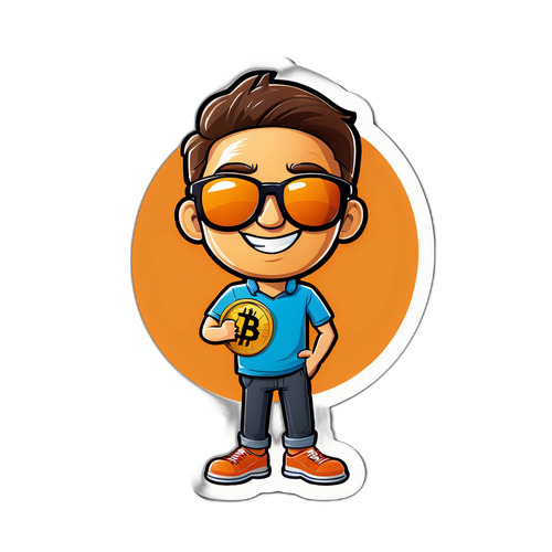 Bitcoin Coin Karakteri Sticker