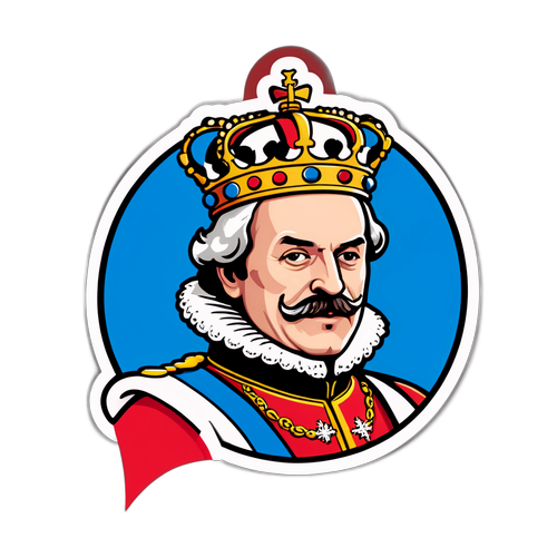 Sticker af Kong Frederik