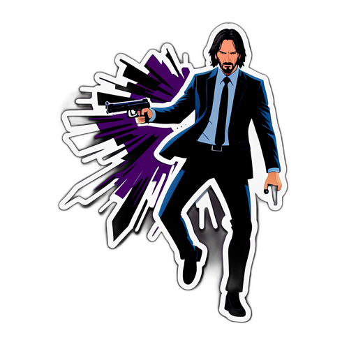 Minimalist John Wick Sticker