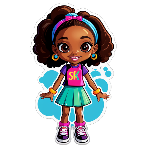 Get Ready to Love Skai Jackson: A Colorful, Adorable Sticker That Shouts Fun!