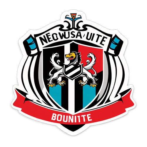 Jalkapalloteemainen tarra: Newcastle United vs. Bournemouth