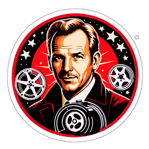 Kevin Costner Vintage Film Sticker