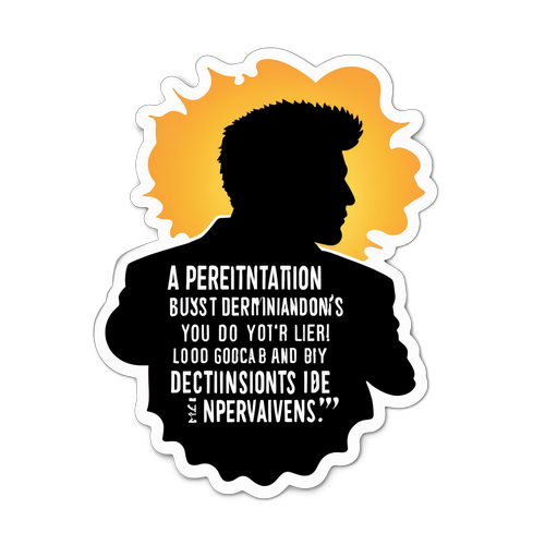 Motivoiva tarra Jacob Grandisonin siluetilla