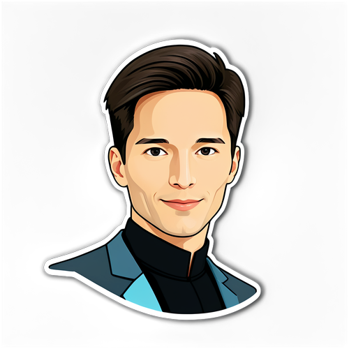 Moderne Telegram Sticker met Pavel Durov