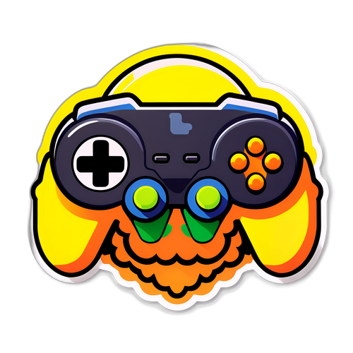 Retro Oyun Atmosferi Sticker Tasarımı