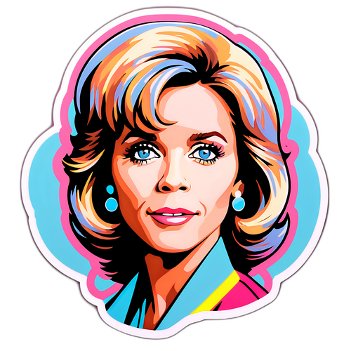 Stylizowany portret Jane Fonda