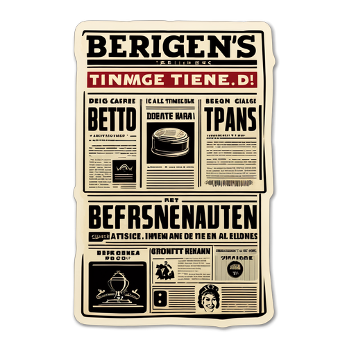 Retro-inspirert klistremerke for Bergens Tidende