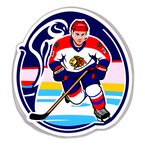 Leon Bristedt som hockeyspelare i aktion