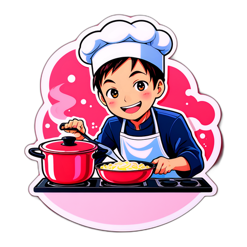 料理する癒し系のゆずるくん