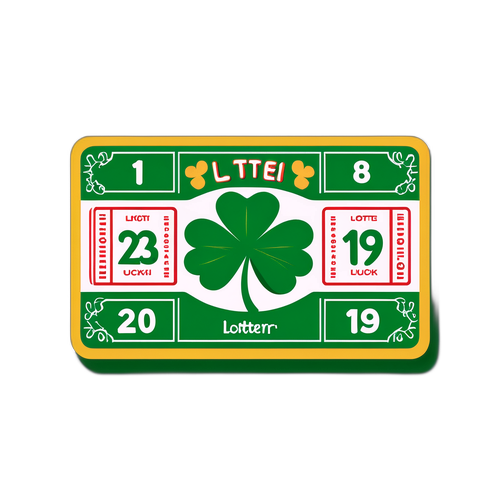 Illustrazione di biglietto della lotteria Lottomatica