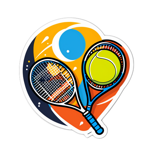 Stilisert Tennisracket og Ball Design til Cincinnati Open 2025