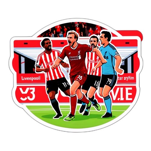 利物浦對桑德蘭比賽貼紙