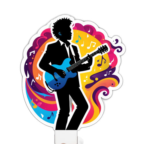 Silhouette di Musicista con Chitarra