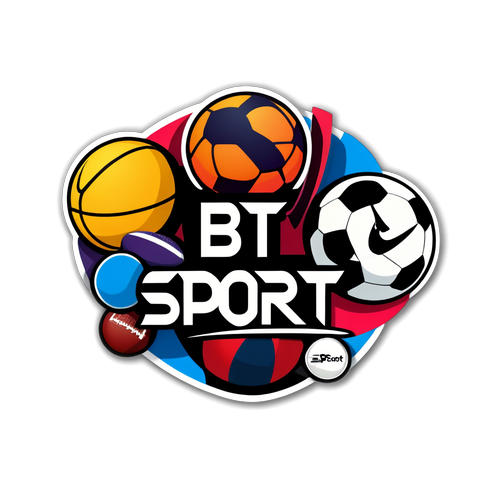 BT Sport Logo med Sport Udstyr