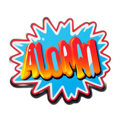 Masayang Sticker ng Salitang 'Alarm'