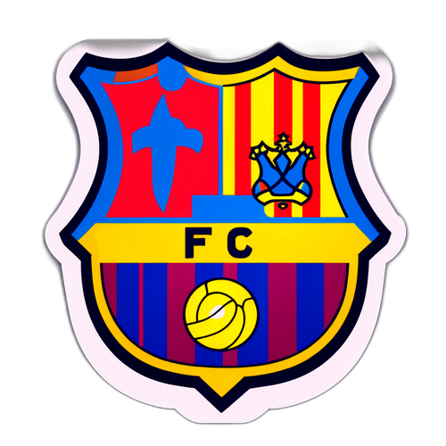 Sticker van Camp Nou met FC Barcelona-logo