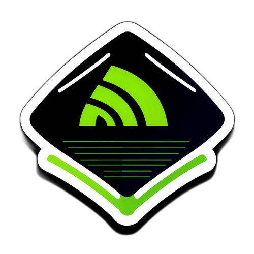 向上趨勢的Nvidia股票價格貼紙