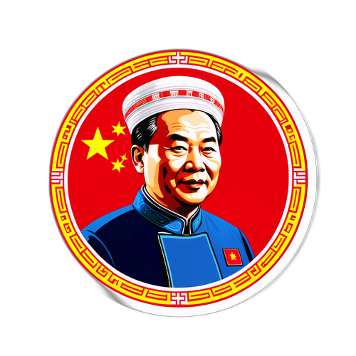 反映中国国家首脑外交的贴纸