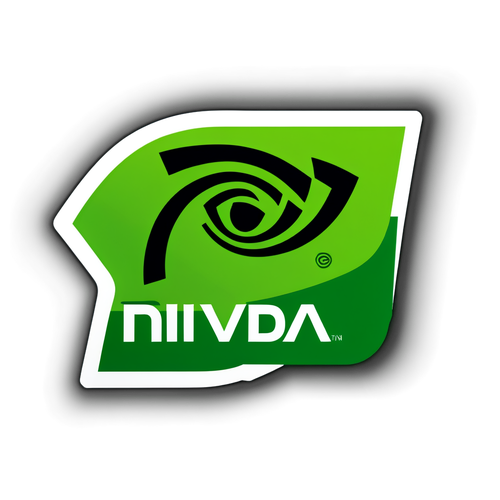 Aufkleber mit dem Nvidia-Logo und dem Slogan 'Innovation in jedem Pixel'