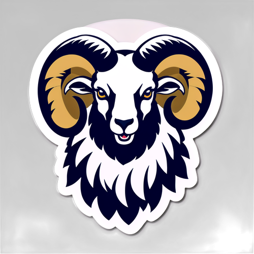 Excitement of Rams Football Game Sticker