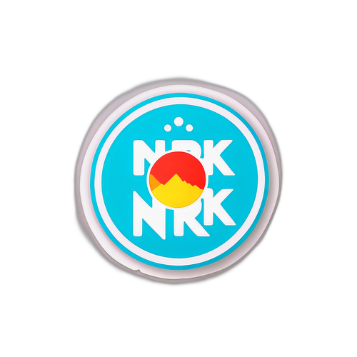 Moderne NRK-logo klistremerke