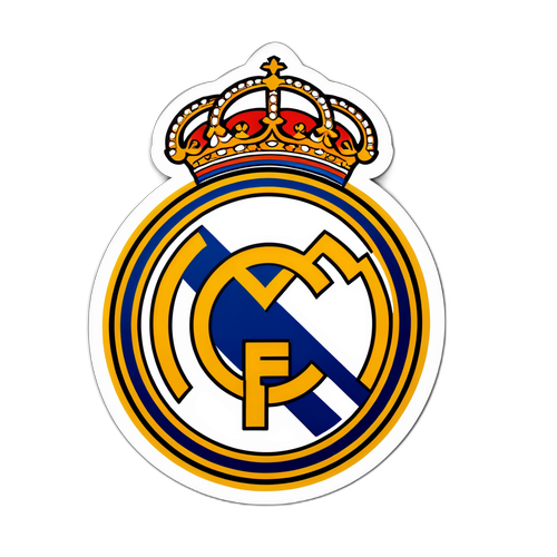 Real Madrid Legendariske Logo med Gylden Halo