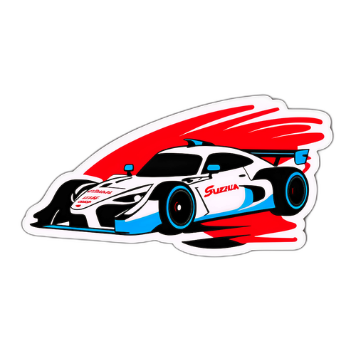 鈴鹿サーキットのレーシングカーのダイナミックステッカー