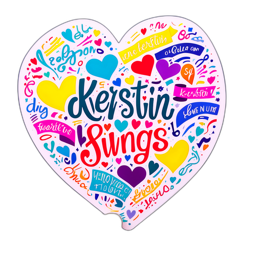 An artistic Sticker mit Kerstin Otts Songtext