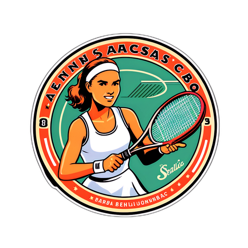Vintage Tennis Sticker para sa ASB Classic