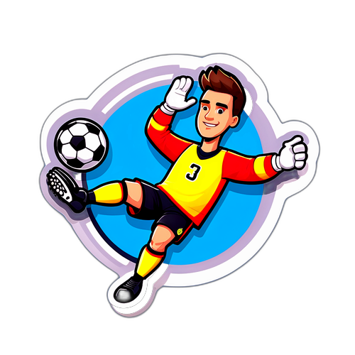 การ์ตูนผู้รักษาประตูในการเซฟบอล