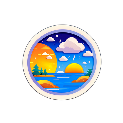 天氣預報：晴朗和陽光明媚的自然風光