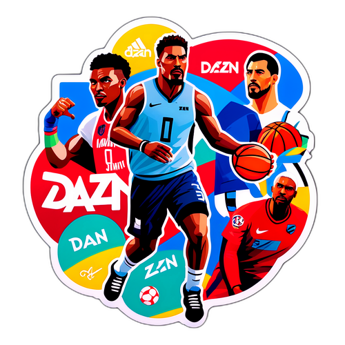 A sports-tema sticker for DAZN