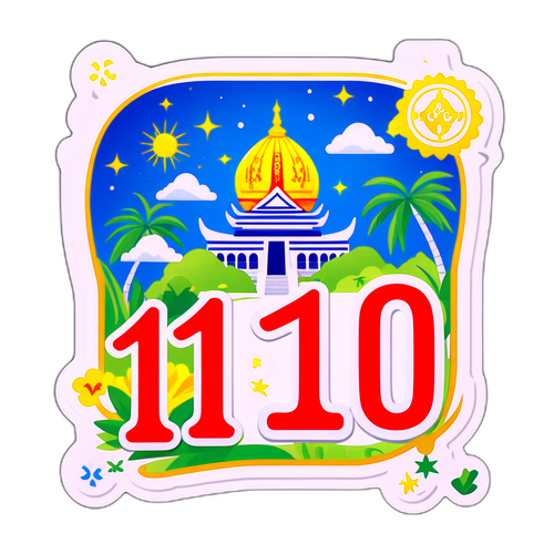 สติ๊กเกอร์ลอตเตอรี่ลาว หมายเลขโชคดี 1110 วันที่ 11 กรกฎาคม 2025