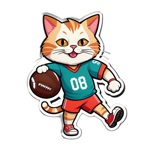 Gatto Calciatore Divertente