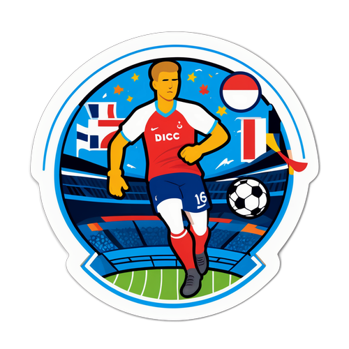 สติกเกอร์เกี่ยวกับการแข่งขันฟุตบอลที่มีศิลปะพื้นบ้านจากเมืองต่างๆ ในฝรั่งเศส