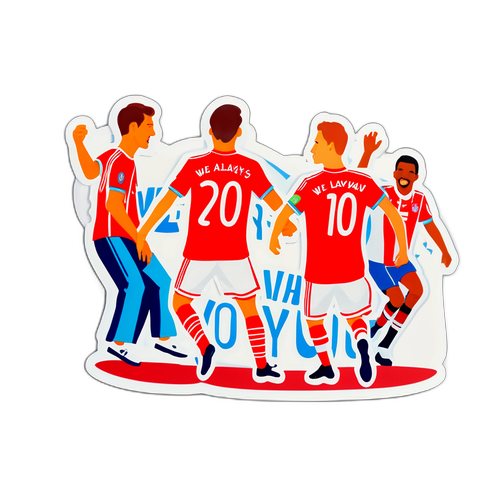 Стікери з танцюючими фанатами Баварії з гаслом 'Ми завжди з вами!'