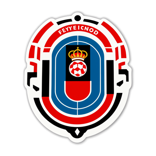 Sticker van de Kuip in Rood-Witte Kleuren