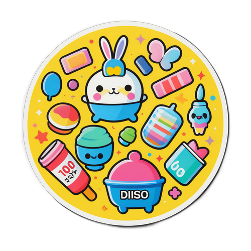 ダイソーの100円ショップを表現するストリートスタイルデザイン