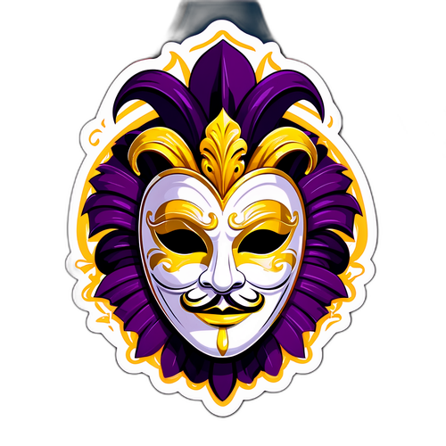 Дизайнерская наклейка с театральной маской