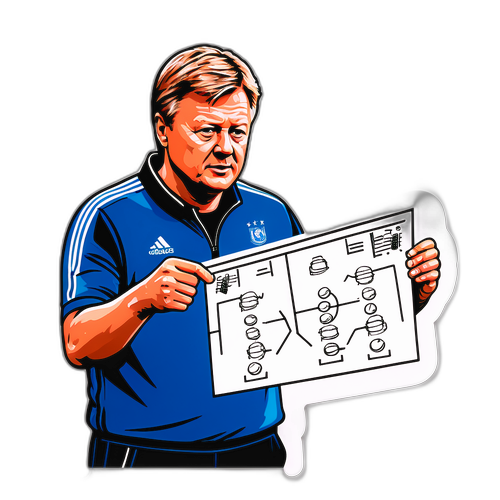 Sticker med Åge Hareide i trænerposition