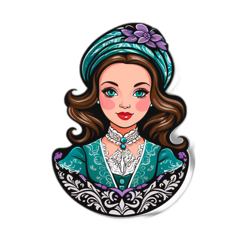 Sticker w stylu mody Doroty Wysockiej-Sznepft
