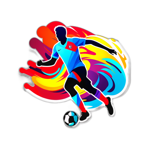 Silueta de Jugador de Fútbol en Movimiento