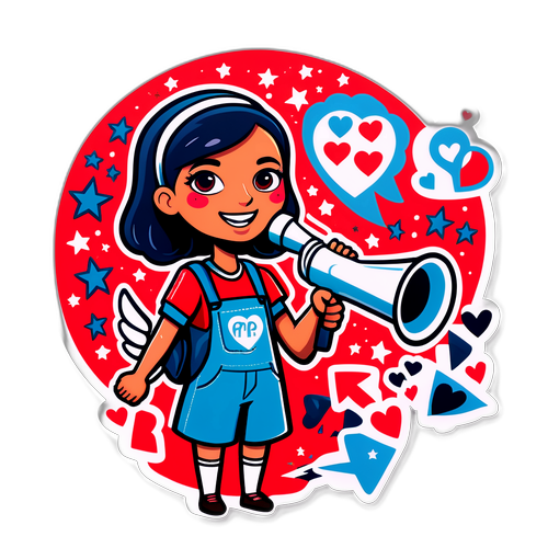 Sprø klistremerke av FAU-karakter