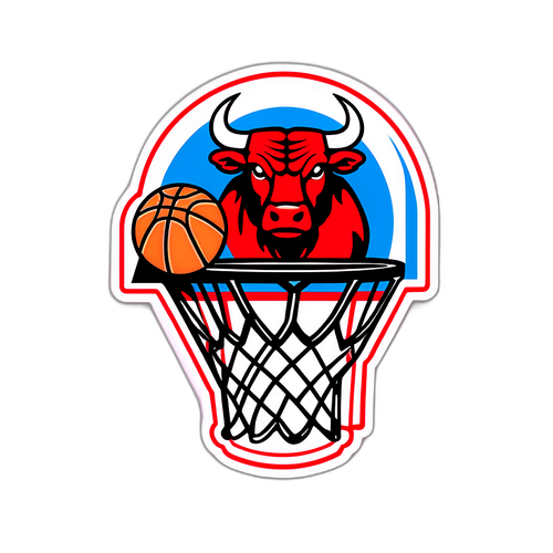 Vintage Basketball Sticker