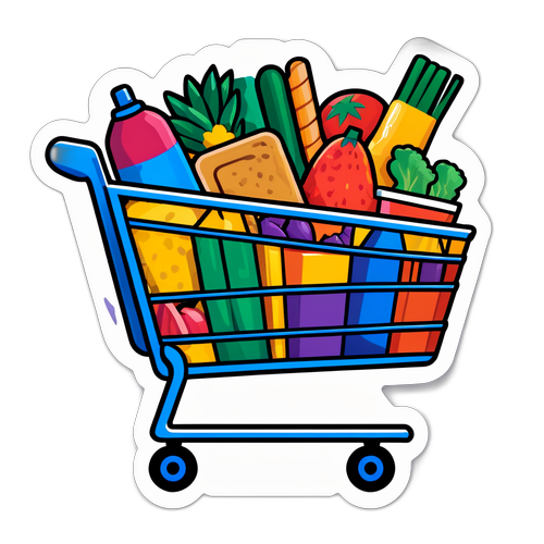 עגלה מלאה במוצרים