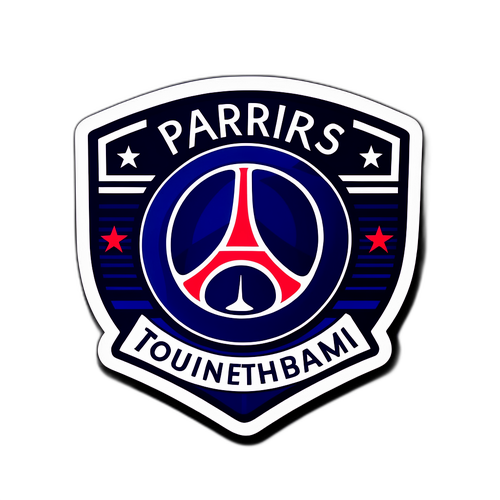 Kreativní nálepka s logy PSG a Tottenhamu