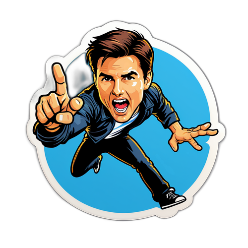 Tom Cruise Aksiyon Yıldızı Stickerı